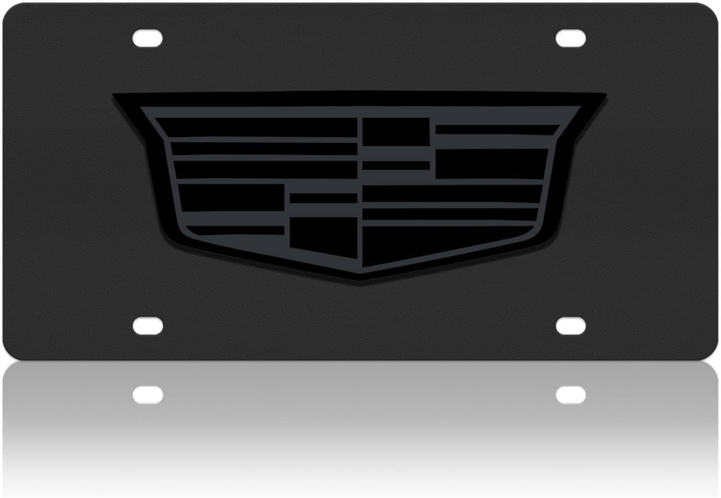 Eurosport Daytona- Cadillac Blackout Logo, Compatible with 2014- Current - Carbon Steel License Plate