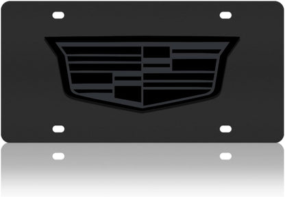 Eurosport Daytona- Cadillac Blackout Logo, Compatible with 2014- Current - Carbon Steel License Plate