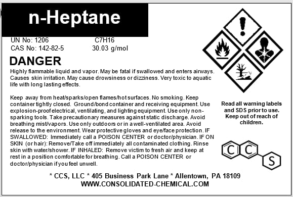 N-Heptane High Purity Bestine Thinner - 100mL (3.3 Fl Oz)