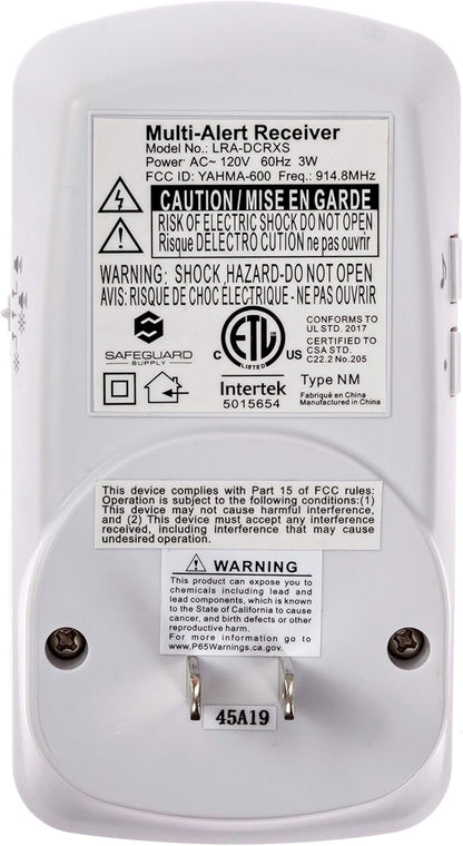 Safeguard Supply Wireless Doorbell Kit- 1000' Range Plug In Doorbell Ideal As Hearing Impaired Doorbell & Deaf Doorbell - Available 95dB Volume Setting & Attention Grabbing Flashing Doorbell Strobe