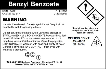 Benzyl Benzoate - USP Grade Perfect for Cosmetics, Hair & Scalp Products | Made in USA - 250mL (8 Fl Oz)