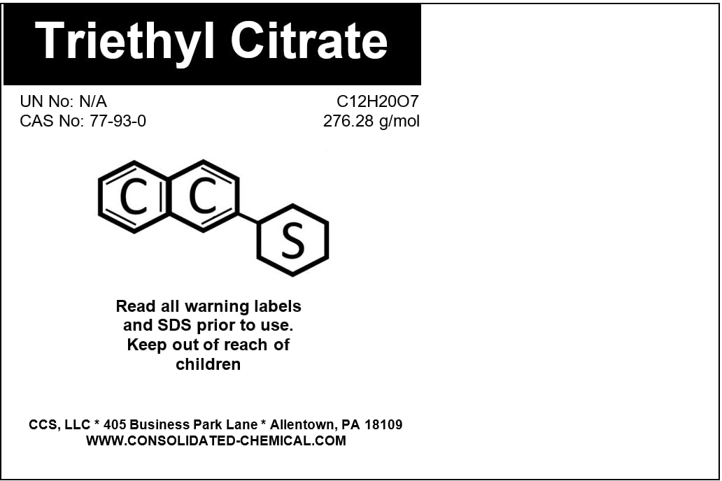 Triethyl Citrate Aroma/Flavor/Fragrance Compound High Purity - New Tamper-Evident Sealed Bottles 100mL (3.3 Fl Oz)