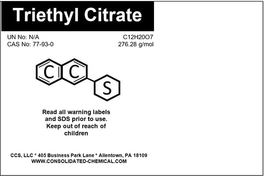 Triethyl Citrate Aroma/Flavor/Fragrance Compound High Purity - New Tamper-Evident Sealed Bottles 100mL (3.3 Fl Oz)