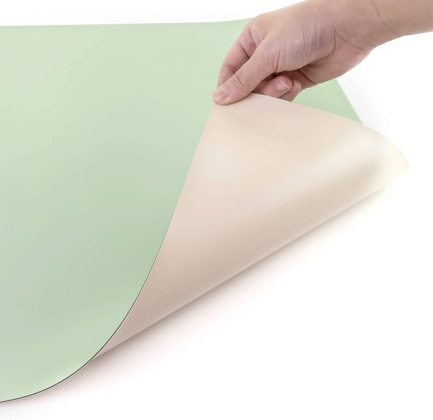 Pacific Arc Vinyl Board Cover. Self Healing and Stain Resistant Green/Ivory Sheet, 37.5 inches by 60 inches